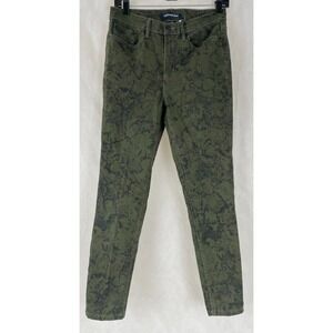 Calvin Klein Jeans Womens 29x26 Green Snakeskin Print Denim High Rise Skinny